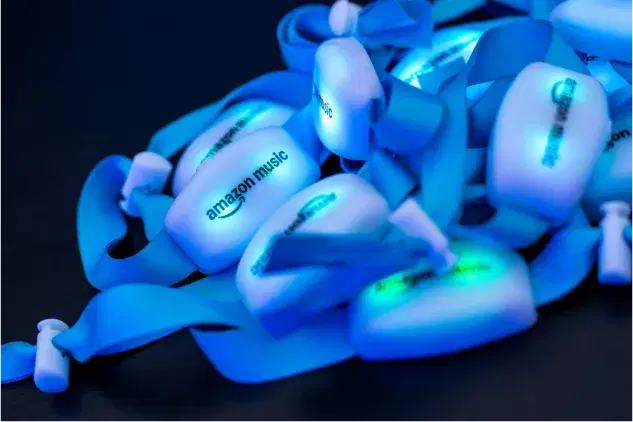 LED wristbands created for Amazon