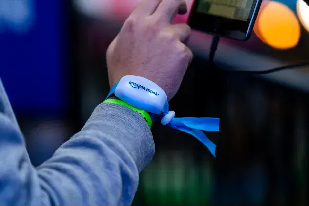 RFID wristband check-in at an event