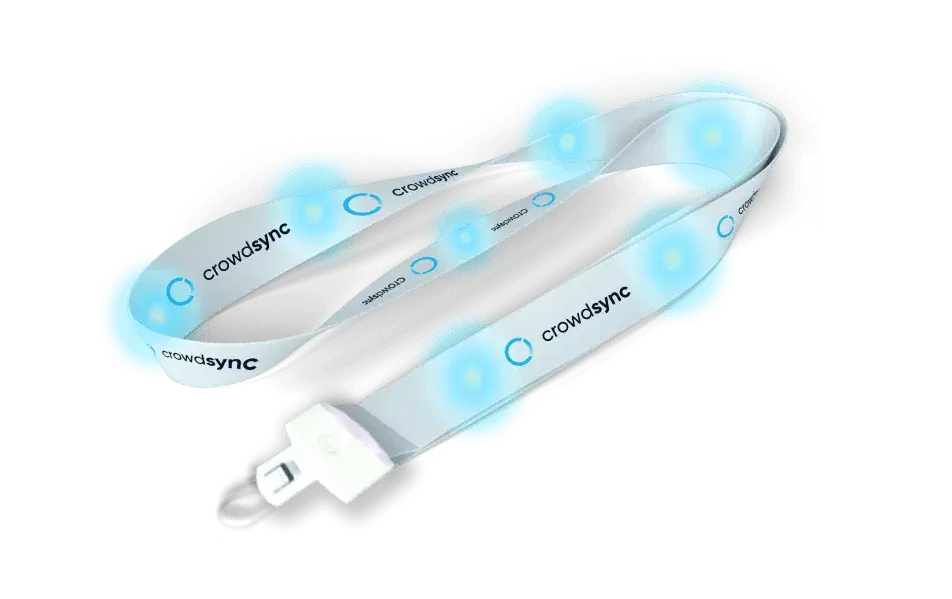 CrowdPass lead retrieval lanyards and NFC badges at an event