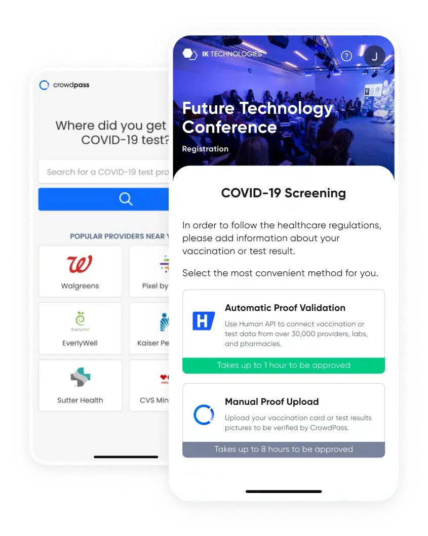 Health clearance waiver and survey form for event check-in