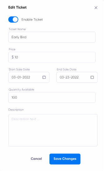 Edit Ticket