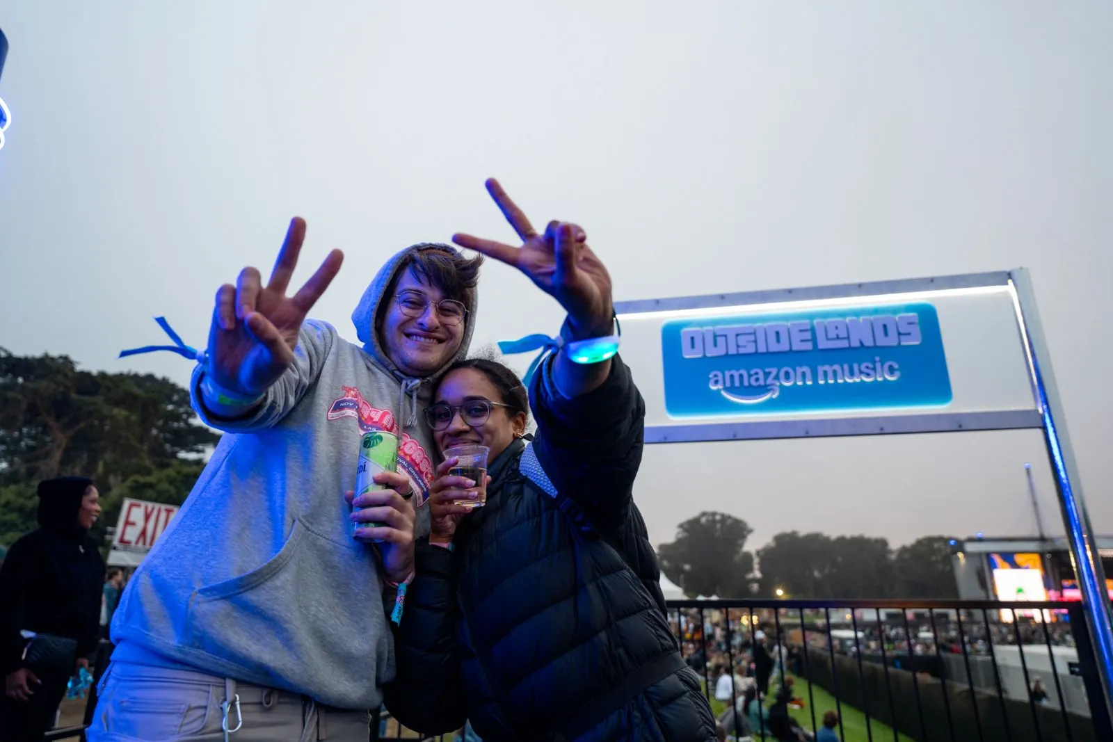 Event attendees using CrowdPass access control at venue entrance